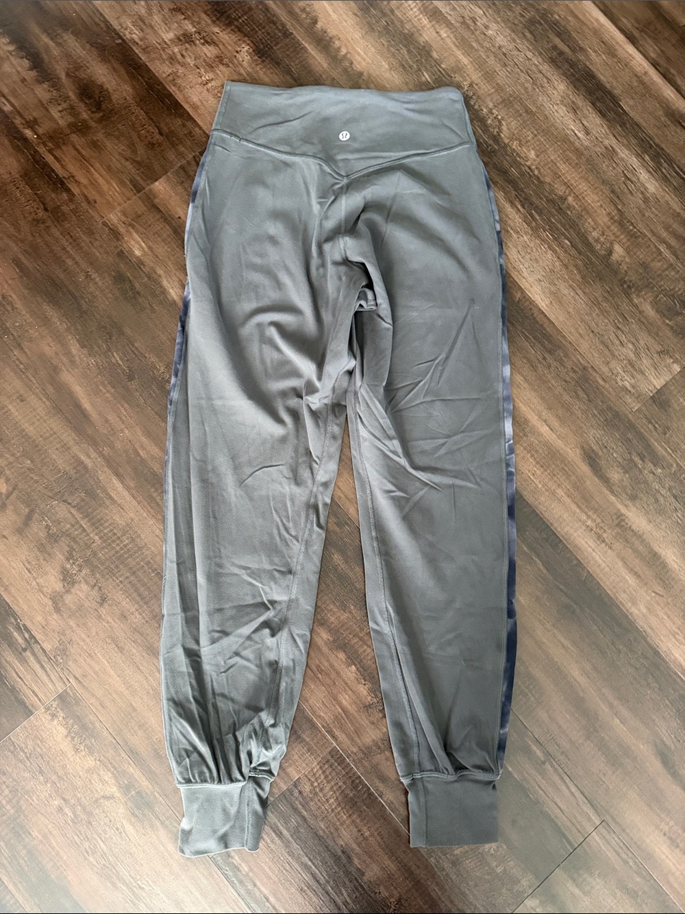 lululemon athletica Slate Gray Track Joggers with Navy Side Stripe